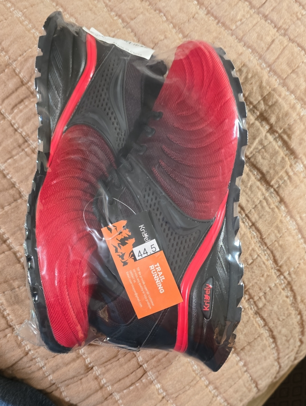 Men's Trail Running Shoes — Red/Black